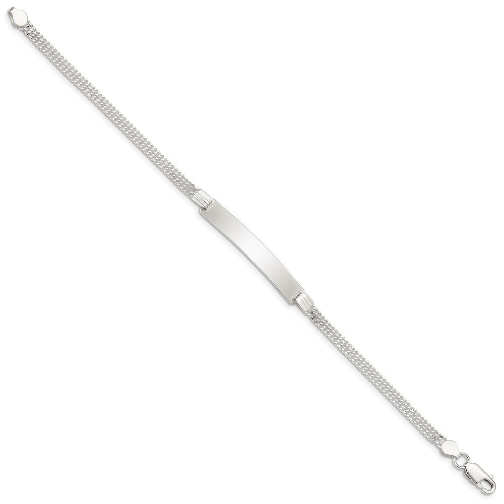 Sterlingsilber Doppelt Kette Id Armband