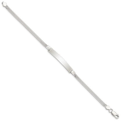 Sterlingsilber Doppelt Kette Id Armband