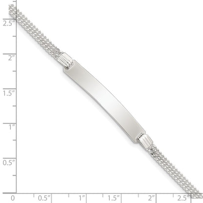 Sterlingsilber Doppelt Kette Id Armband