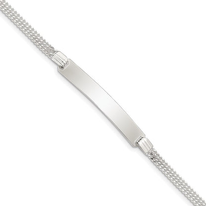 Sterlingsilber Doppelt Kette Id Armband