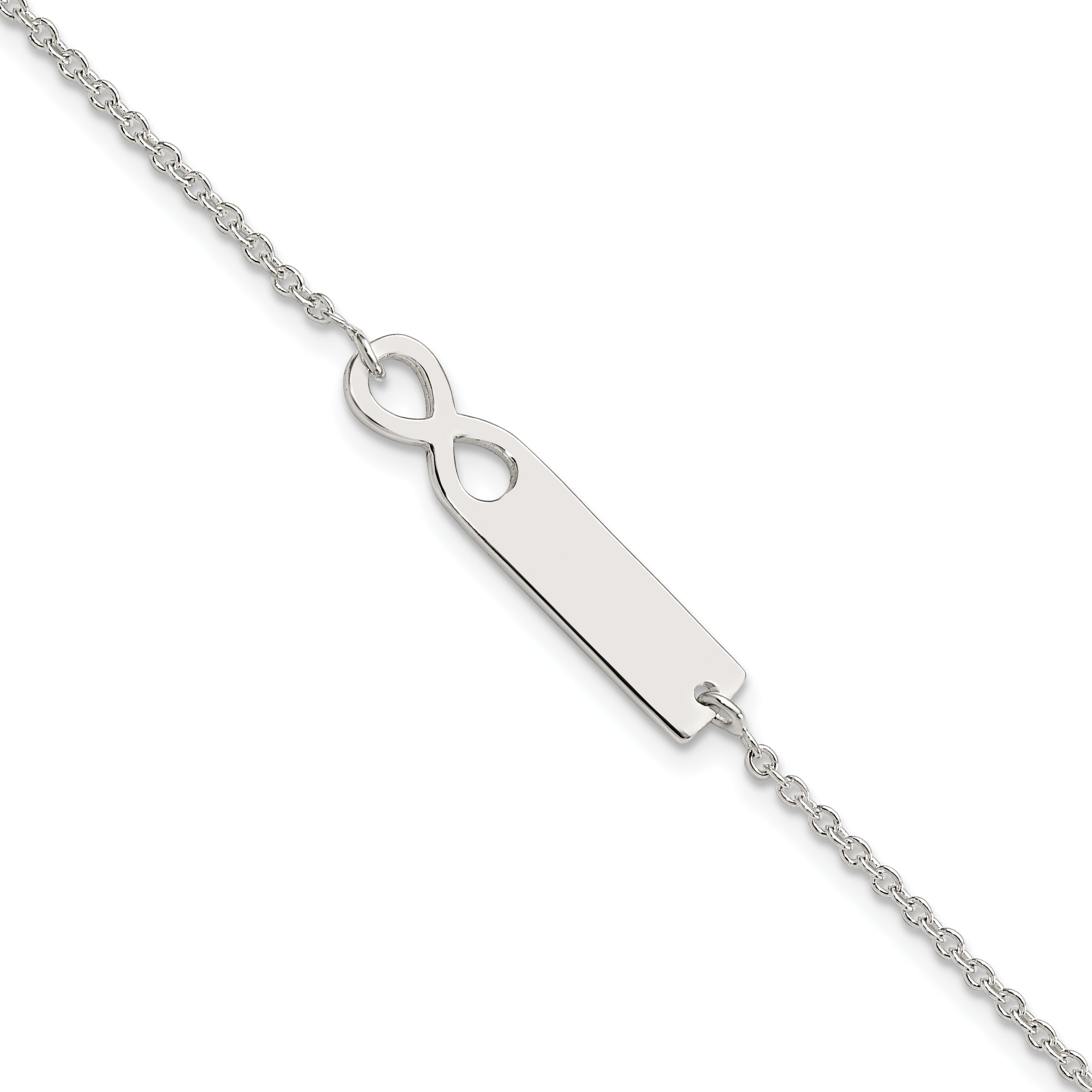 7 Zoll Sterlingsilber Poliert Unendlichkeit Id 7 Zoll Armband