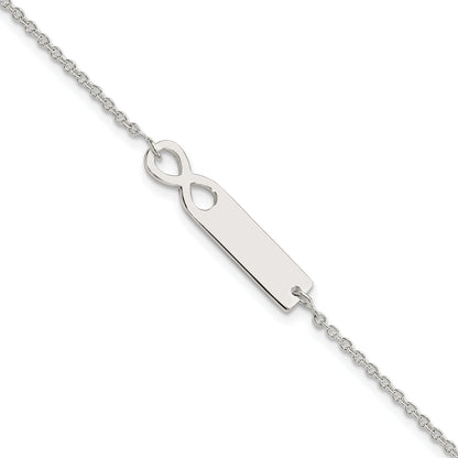 7 Zoll Sterlingsilber Poliert Unendlichkeit Id 7 Zoll Armband