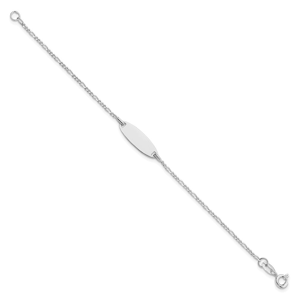 6 Zoll Sterlingsilber Poliert Childrens 6 Zoll Id Armband