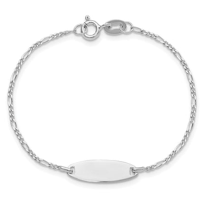 6 Zoll Sterlingsilber Poliert Childrens 6 Zoll Id Armband