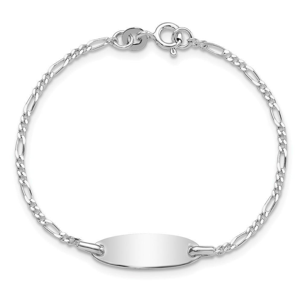 6 Zoll Sterlingsilber Poliert Childrens 6 Zoll Id Armband