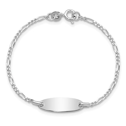 6 Zoll Sterlingsilber Poliert Childrens 6 Zoll Id Armband