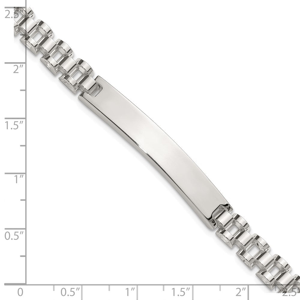 Sterlingsilber Poliert 8 Zoll Herren Id Armband
