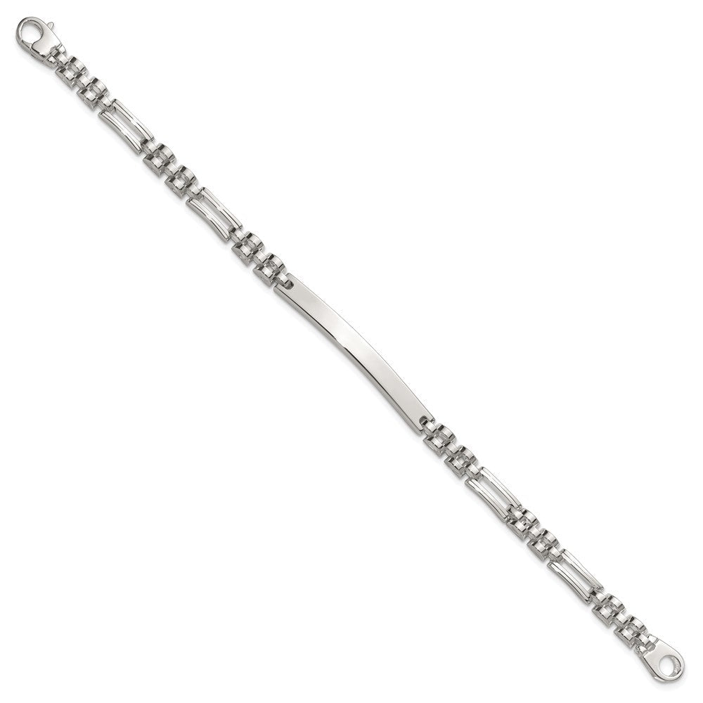 Sterlingsilber Poliert 7.5 Zoll Id Armband