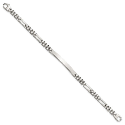 Sterlingsilber Poliert 7.5 Zoll Id Armband
