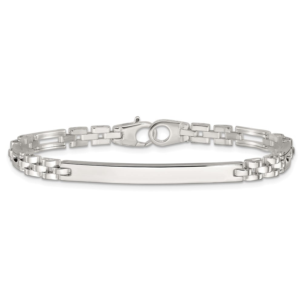 Sterlingsilber Poliert 7.5 Zoll Id Armband