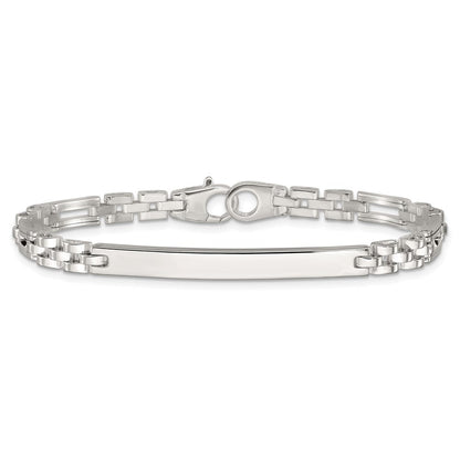 Sterlingsilber Poliert 7.5 Zoll Id Armband
