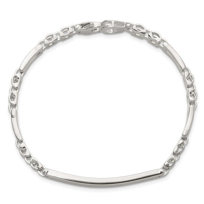 Sterlingsilber Poliert 7.5 Zoll Id Armband
