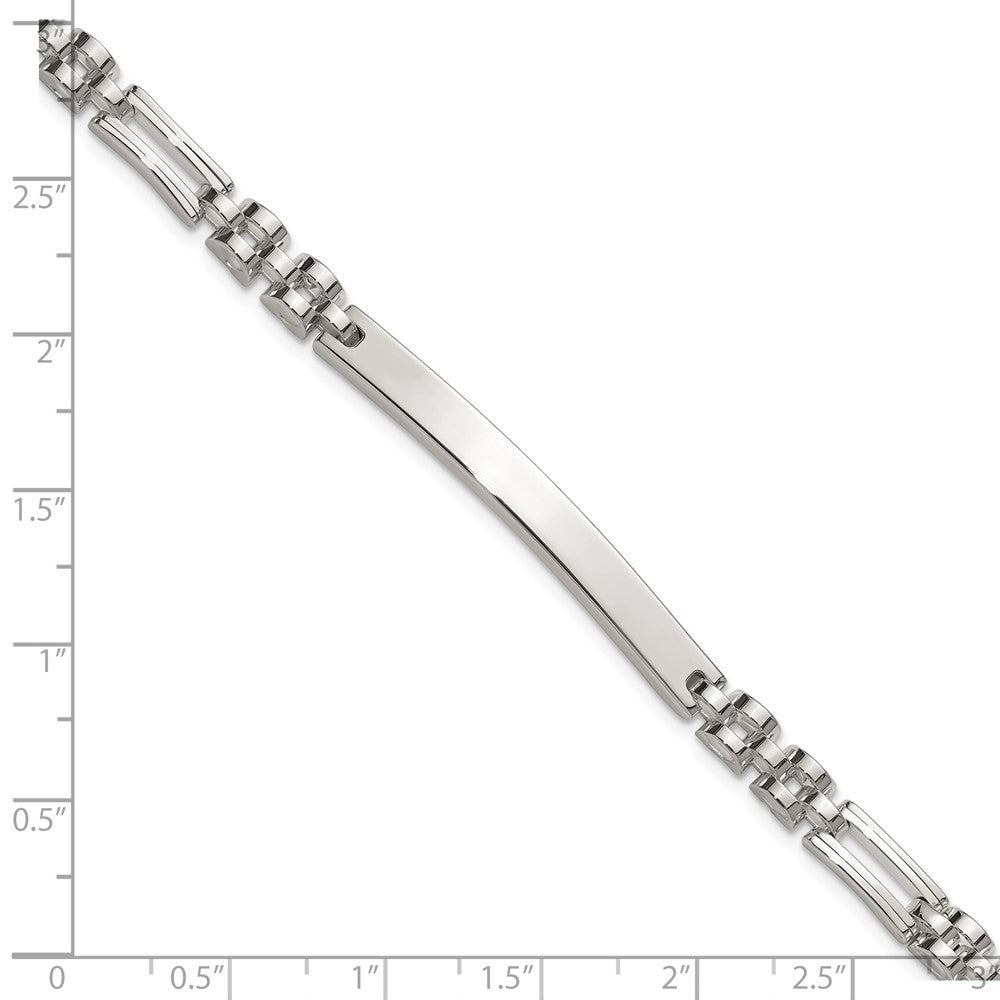 Sterlingsilber Poliert 7.5 Zoll Id Armband
