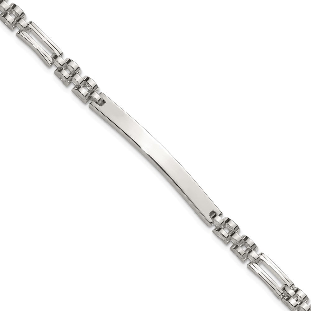 Sterlingsilber Poliert 7.5 Zoll Id Armband