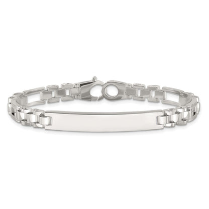 Sterlingsilber Poliert 7.75 Zoll Id Armband