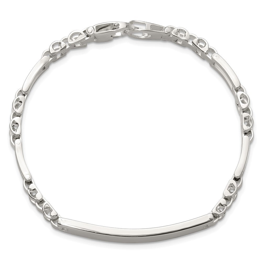 Sterlingsilber Poliert 7.75 Zoll Id Armband