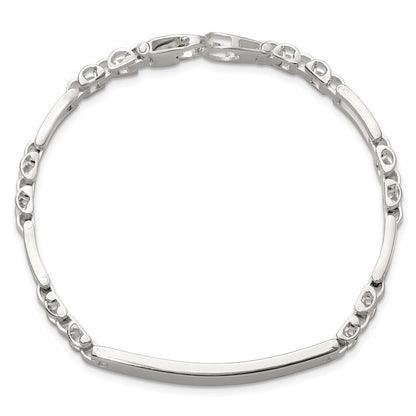 Sterlingsilber Poliert 7.75 Zoll Id Armband