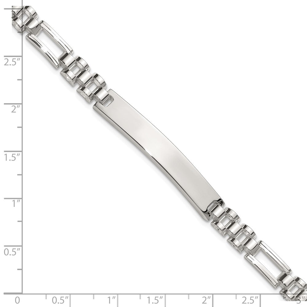 Sterlingsilber Poliert 7.75 Zoll Id Armband