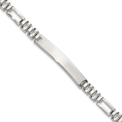 Sterlingsilber Poliert 7.75 Zoll Id Armband