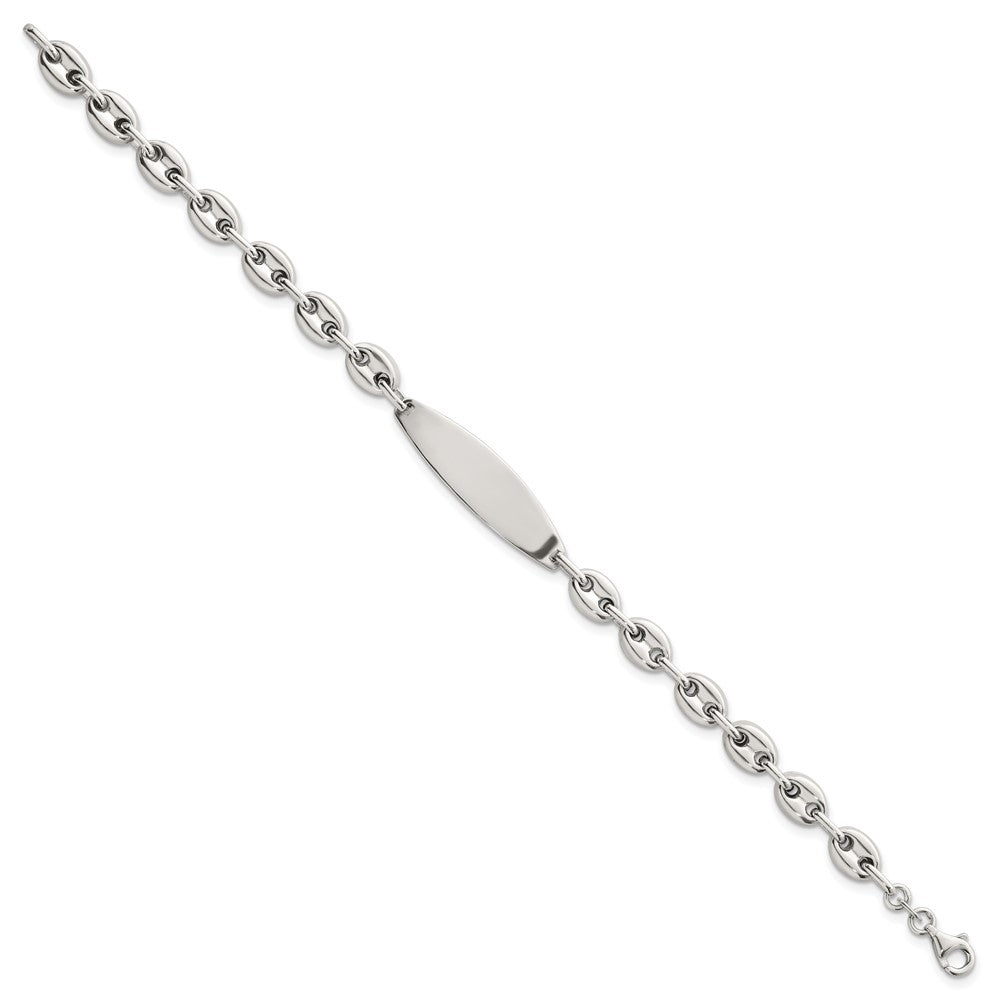 Sterlingsilber Poliert 6.25mm Anker Glieder 7.25 Zoll Id Armband