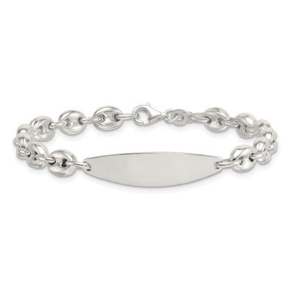 Sterlingsilber Poliert 6.25mm Anker Glieder 7.25 Zoll Id Armband