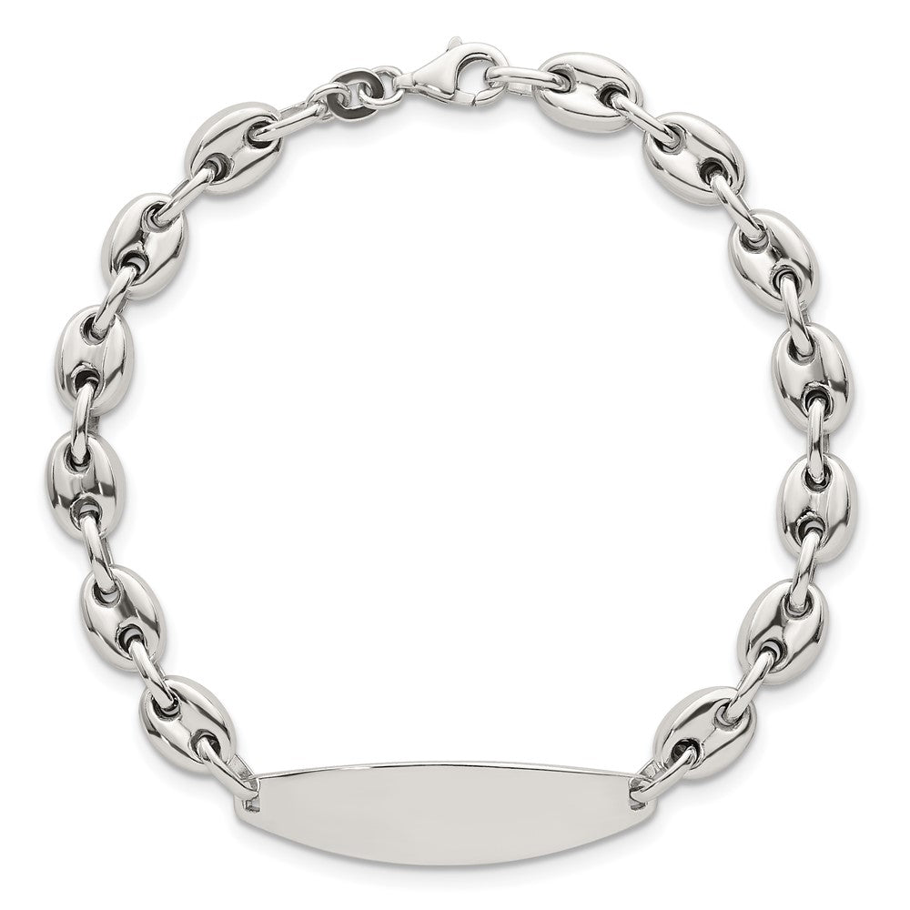 Sterlingsilber Poliert 6.25mm Anker Glieder 7.25 Zoll Id Armband