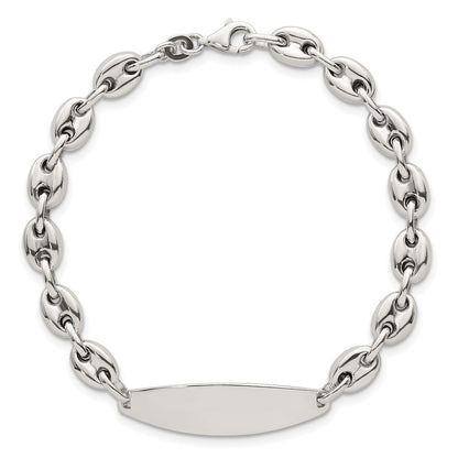 Sterlingsilber Poliert 6.25mm Anker Glieder 7.25 Zoll Id Armband