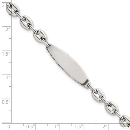 Sterlingsilber Poliert 6.25mm Anker Glieder 7.25 Zoll Id Armband