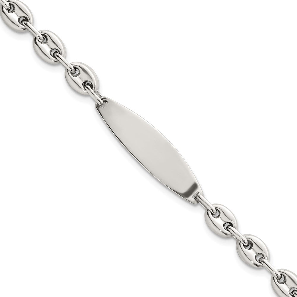 Sterlingsilber Poliert 6.25mm Anker Glieder 7.25 Zoll Id Armband