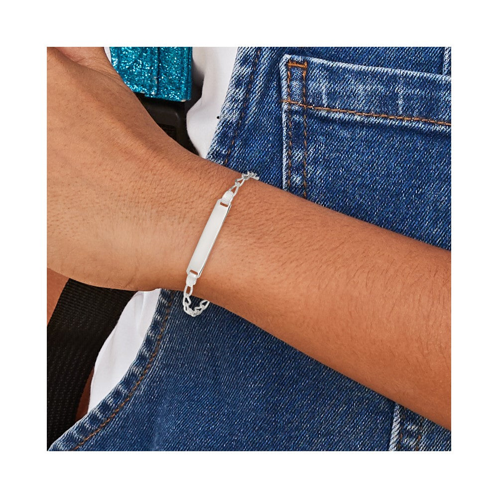 6 Zoll Sterlingsilber Kinder Id Armband