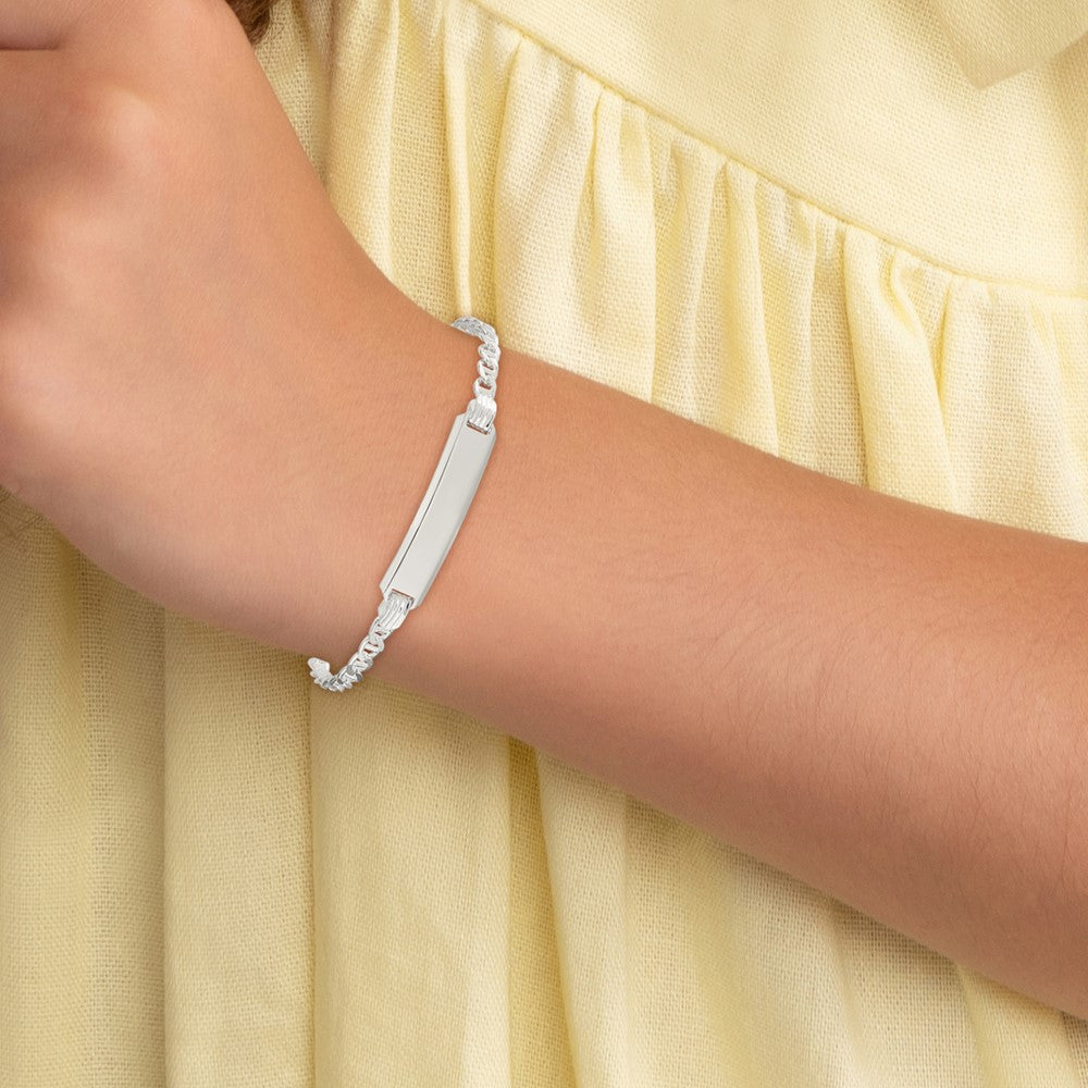 6 Zoll Sterlingsilber Kinder Id Armband