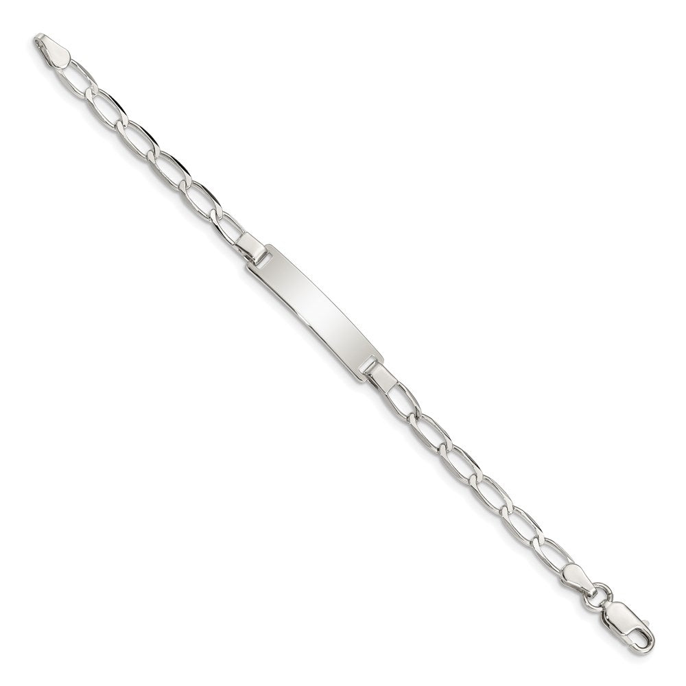 Sterlingsilber Poliert Gravierbar Childrens Id Armband
