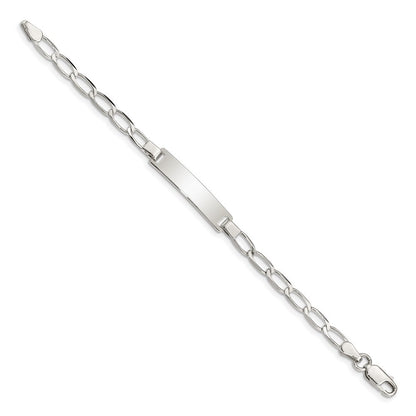 Sterlingsilber Poliert Gravierbar Childrens Id Armband