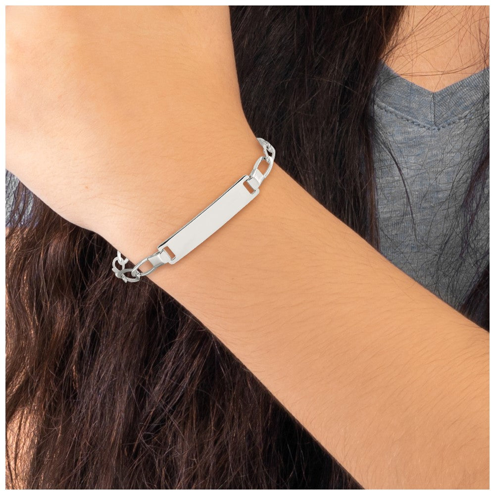 Sterlingsilber Poliert Gravierbar Childrens Id Armband