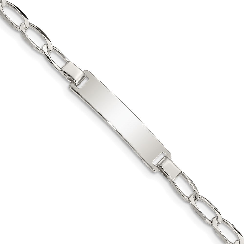 Sterlingsilber Poliert Gravierbar Childrens Id Armband