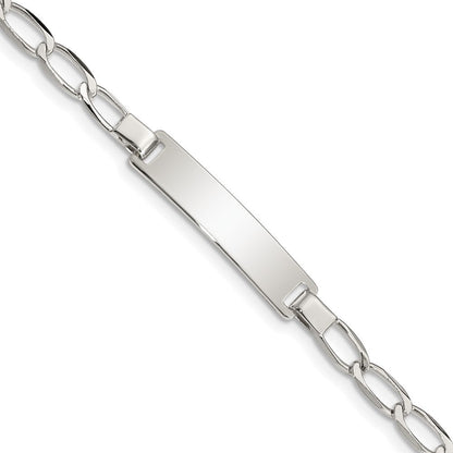 Sterlingsilber Poliert Gravierbar Childrens Id Armband