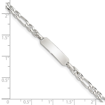 5 Zoll Sterlingsilber Childrens Id Anker 5 Zoll Plus 1 Zoll Verlängerung Glieder Armband