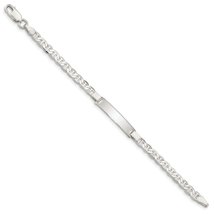 Sterlingsilber Gravierbar Childrens Id Anker Glieder Armband