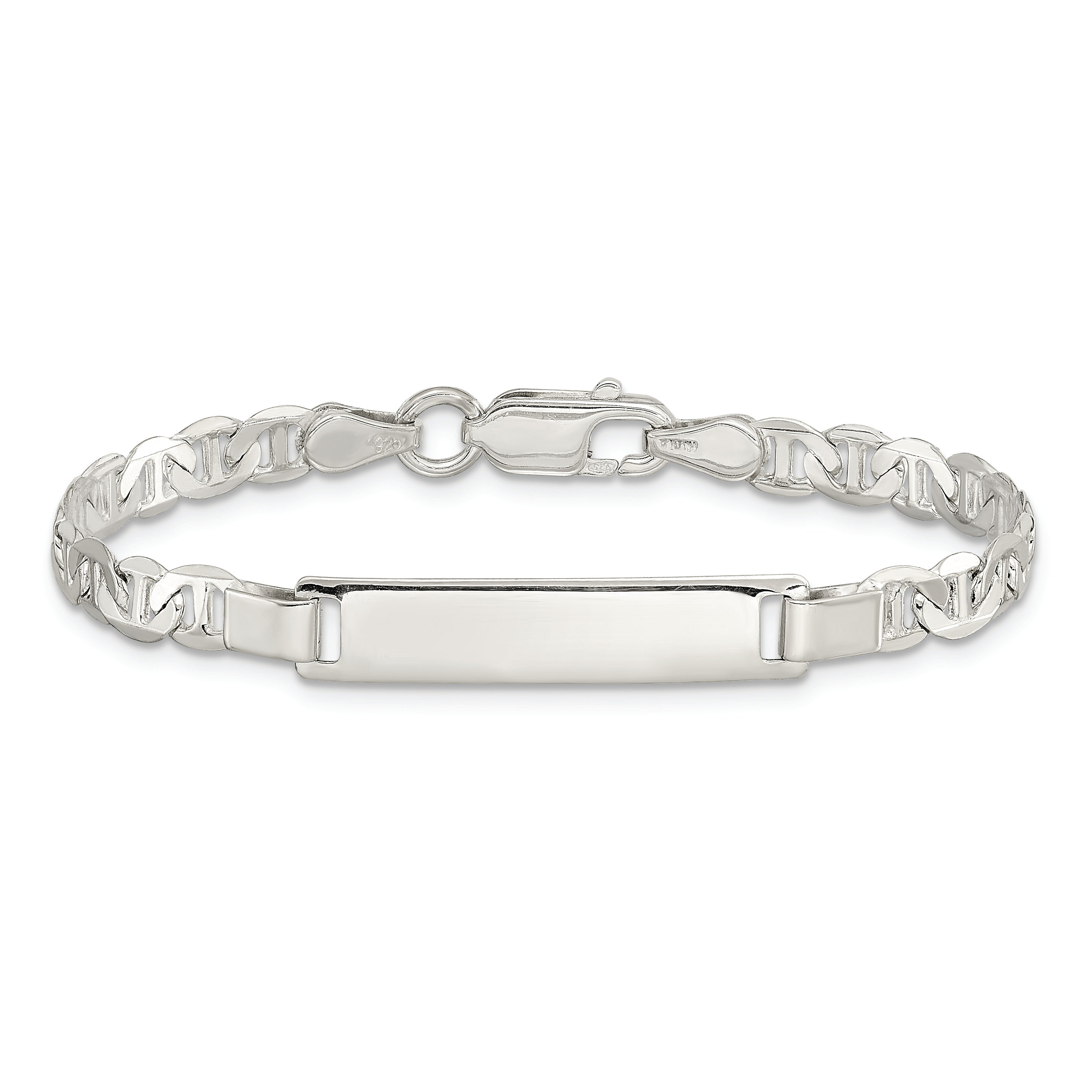 Sterlingsilber Gravierbar Childrens Id Anker Glieder Armband