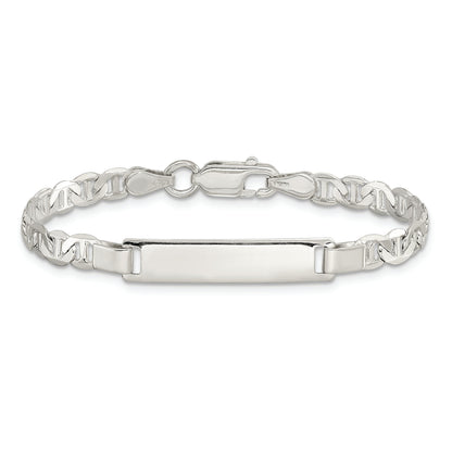 Sterlingsilber Gravierbar Childrens Id Anker Glieder Armband