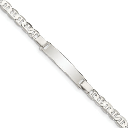 Sterlingsilber Gravierbar Childrens Id Anker Glieder Armband