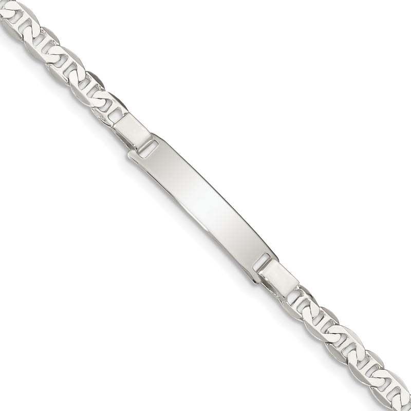 Sterlingsilber Gravierbar Childrens Id Anker Glieder Armband