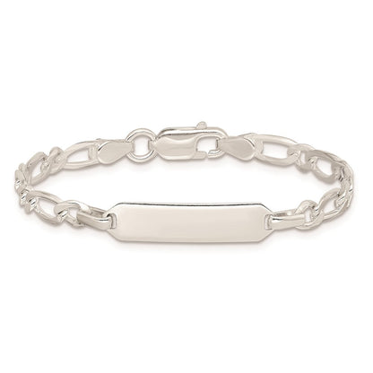 Sterlingsilber Poliert Gravierbar Childrens Id Armband