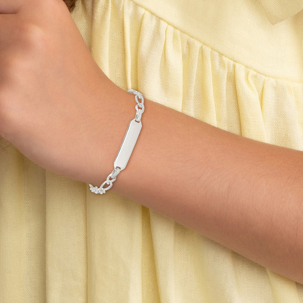 Sterlingsilber Poliert Gravierbar Childrens Id Armband