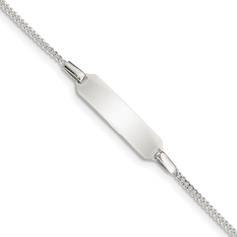 5 Zoll Sterlingsilber Childrens 5 Zoll Plus 1 Zoll Verlängerung Id Panzer Glieder Armband
