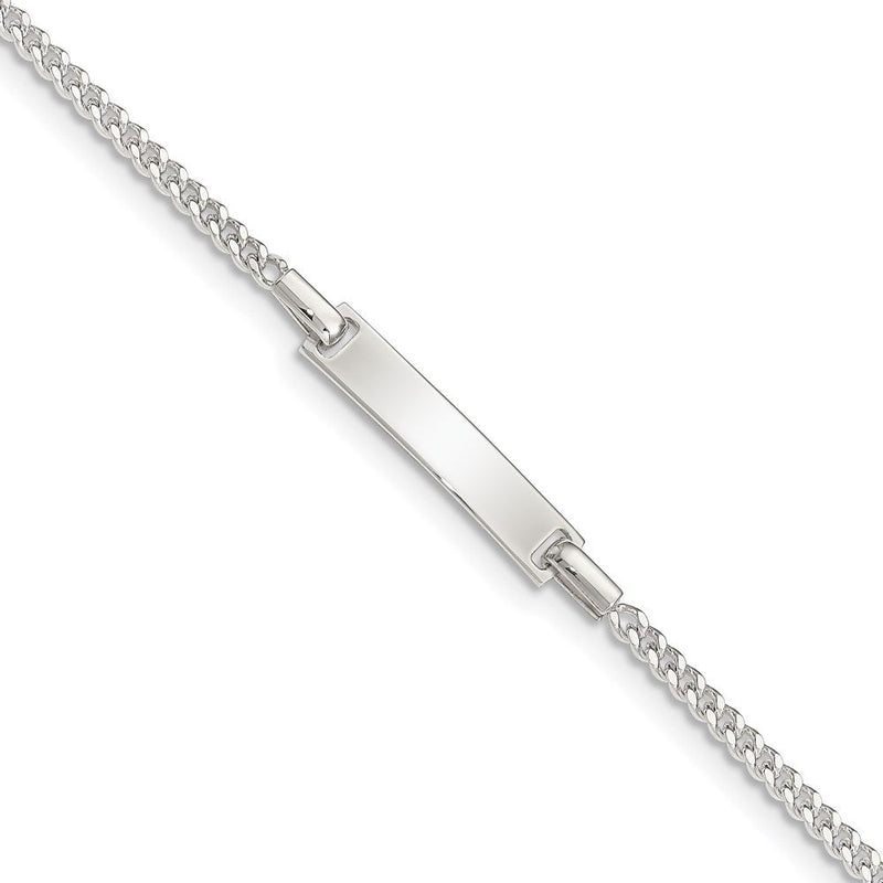 5 Zoll Sterlingsilber Poliert Childrens Id Panzer Glieder 5 Zoll Plus 1 Zoll Verlängerung. Armband