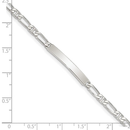 Sterlingsilber Poliert Gravierbar Anker Glieder Id Armband