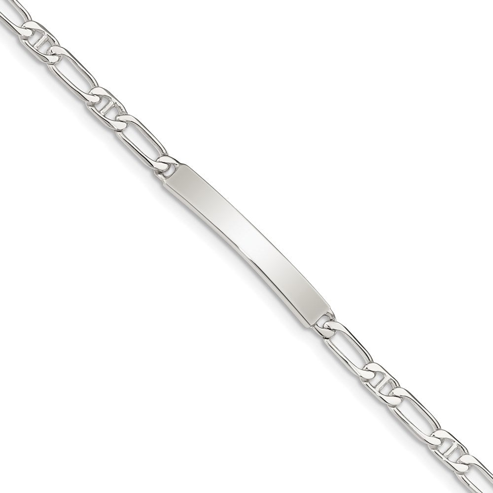 Sterlingsilber Poliert Gravierbar Anker Glieder Id Armband
