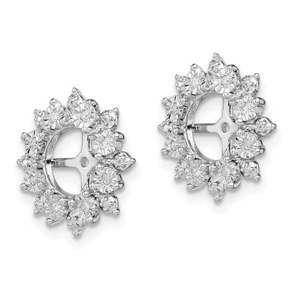 Sterlingsilber Rhodium Diamant. Ohrring Jacke