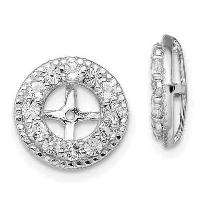 Sterlingsilber Rhodium Weiß Topas Ohrring Jacke